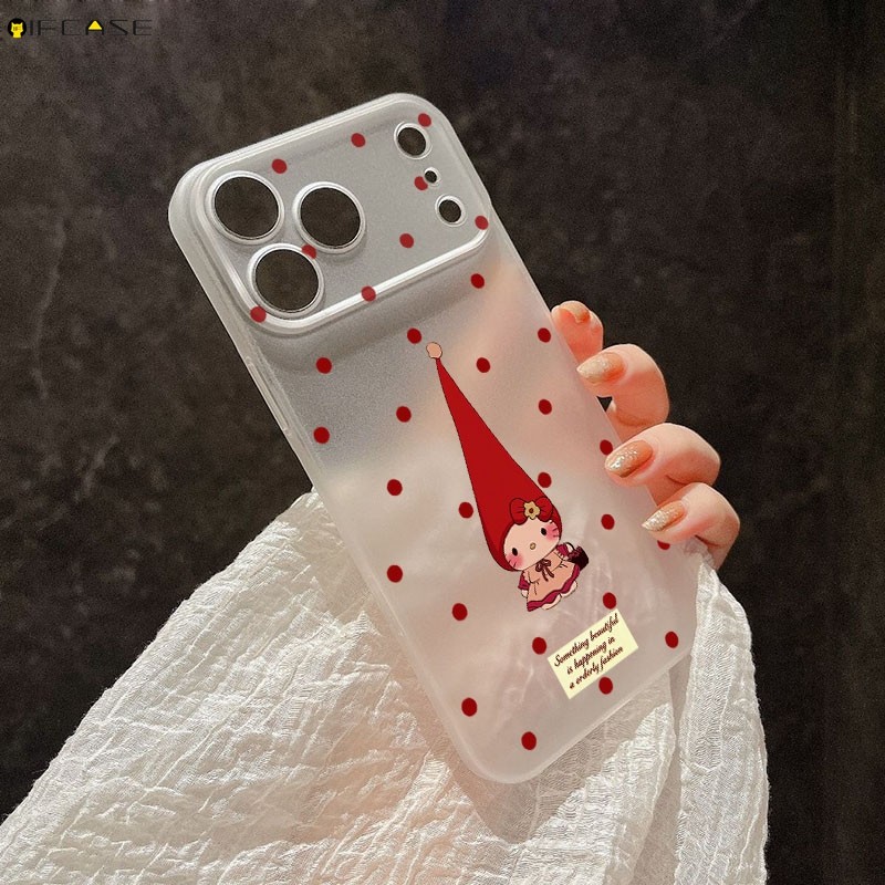 Dành Cho Xiaomi 15T Pro Civi 5 4 Pro 14 Civi 3 2 1S Mix 4 Ốp Điện Thoại Mũ Dài Dễ Thương Hello Kitty Mèo Chấm Bi Rượu Vang Đỏ Năm Mới Hoạt Hình Trắng Trong Suốt Vỏ Mềm