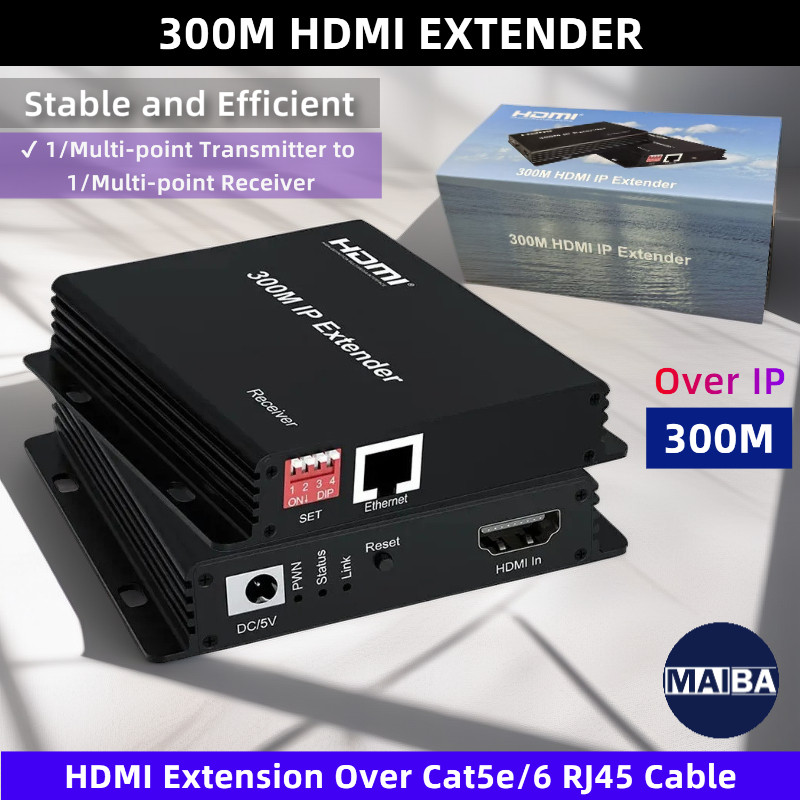 Bộ mở rộng HDMI 300M qua Công tắc IP qua Cáp Cate6 Hỗ trợ Video TX sang ...