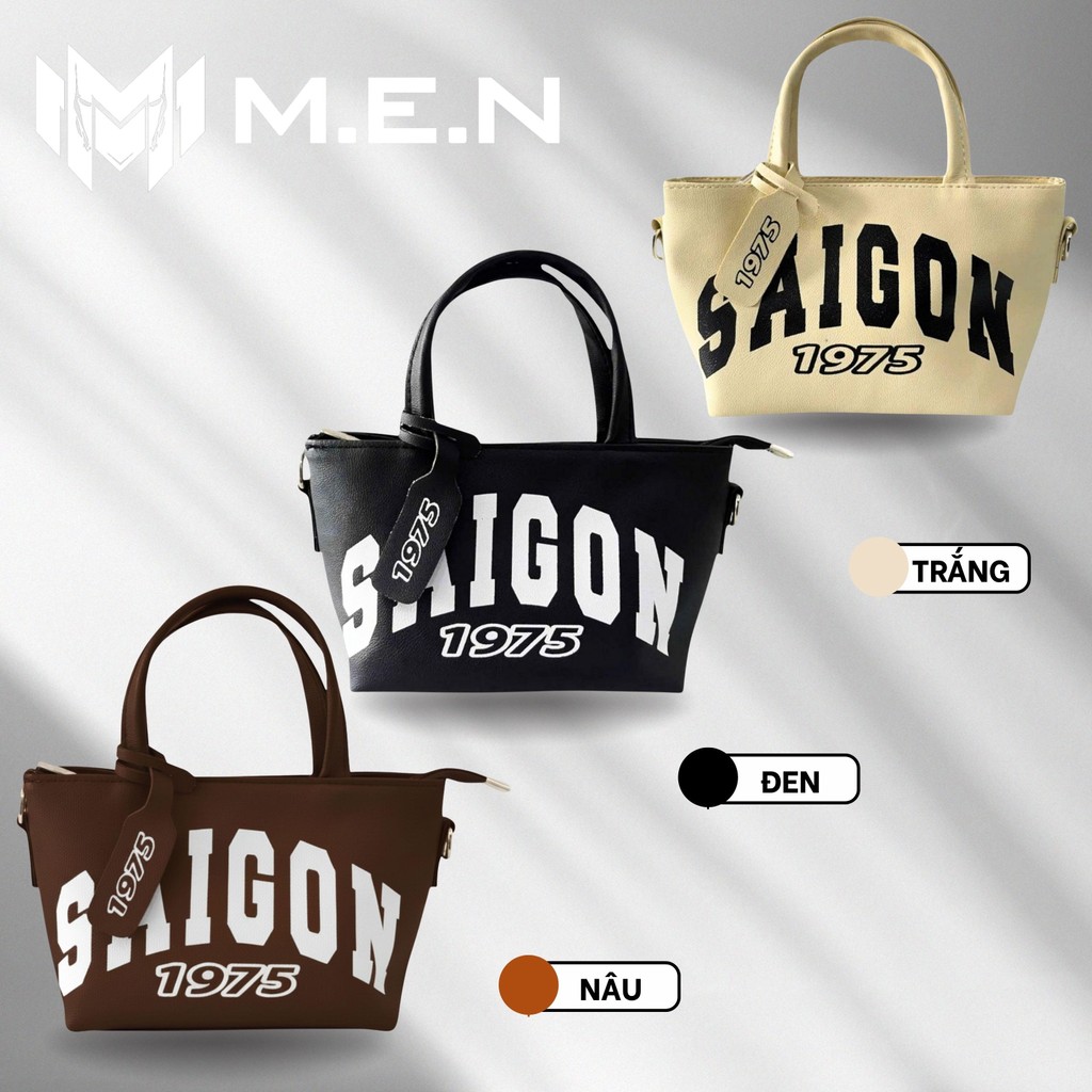 Túi đeo vai da PU sài gòn 1975 nhỏ M.e.n chống thấm nước [CAO CẤP]