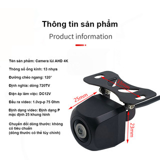 AIMVUKES  Camera Lùi Ahd Độ Phân Giải 4k Tích Hợp Màn Hình Android Kết Nối Dễ Dàng Phù Hợp Với Mọi Loại Ô Tô
