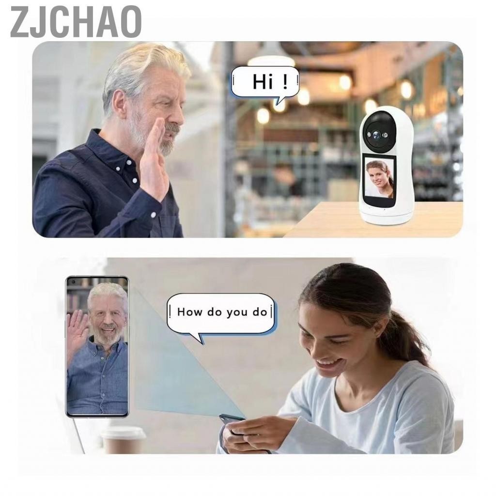 zjchao Camera an ninh Zopsc 3MP 2304 X 1296 IPS2.8 HD 2.4G Gọi video với tính năng phát hiện chuyển động Góc nhìn 90° để sử dụng trong nhà.