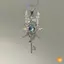 Móc khóa cổ điển Nelace dành cho nữ Mặt dây chuyền cánh trăng cổ điển Trang sức Choker thanh lịch để tặng mới