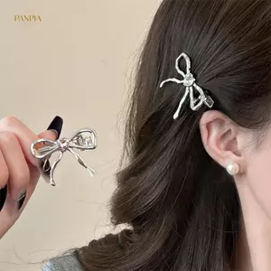 PNPIA- Kim Loại Nơ Trái Tim Pha Lê Barrettes Kẹp Tóc Nữ Thanh Lịch Bên Nổ Dubill Kẹp Nữ Bé Gái Kẹp Tóc Phụ Kiện Tóc