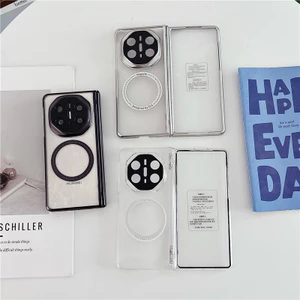Ốp Điện Thoại Phantom Mạ Điện Cho Huawei Mate X7 X6 MateX7 MateX6 5G Trong Suốt Từ Tính Có Trục Bảo Vệ Vỏ Bảo Vệ