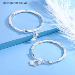 VFZ Phong Cách Trung Hoa Bướm Đẩy Kéo Có Thể Điều Chỉnh Lắc Tay Hình Trái Tim Tre Liên Kết Hoa Nụ Mở Vòng Tay Trang Sức Thời Trang OTE