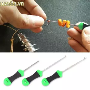 3 Máy Khoan Móc Mồi, Dụng Cụ Thắt Nút Thép Carbon Cá Chép Câu Cá Nối Kim, Bền Di Động Mồi Câu Cá Kim Nước Ngọt