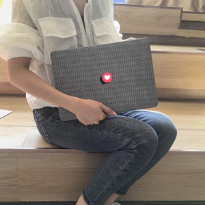 Case Macboot Air 15 M2 M3 Vân Vải Đay Dệt Màu Xám Đậm Chống Va Đập | KTAP - World of decals