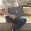 Case Macboot Air 15 M2 M3 Vân Vải Đay Dệt Màu Xám Đậm Chống Va Đập | KTAP - World of decals