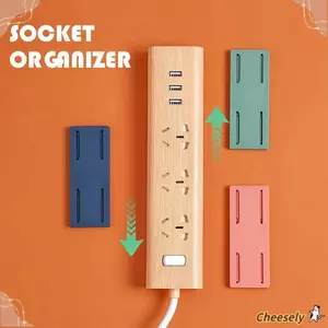 CHEESELY Cáp Tổ Chức Miếng Dán Tự Dính Dính Móc Dây Fixer Power Strip Home Panel Holder