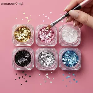 AA Mini Tròn Móng Tay Nghệ Thuật Lấp Lánh Sóng Lấp Lánh Điểm Kim Sa Lấp Lánh Cho Đồ Trang Trí Làm Móng Tay DIY Tại Salon Móng Tay VN