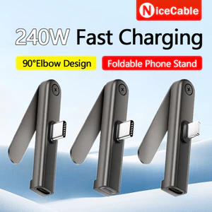 Bộ chuyển đổi sạc siêu nhanh PD240W 360° Giá đỡ điện thoại có thể gập lại xoay 90° Bộ chuyển đổi sạc thiết kế khuỷu tay cho máy tính bảng điện thoại