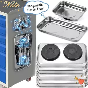 NOTE1 1 Khay Linh Kiện Từ Tính, Dụng Cụ Nam Châm Bạc Dụng Cụ Tổ Chức, Vuông Tròn Bền Đẹp Đa Năng Phần Thép Không Gỉ Bát Để Bảo Quản Vít Tự Động Hút Miếng Lót Dụng Cụ