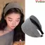 Băng đô đan rộng VVDZA, Băng đô khăn xếp mềm màu trơn, Retro cao cấp có răng Phụ kiện tóc vòng