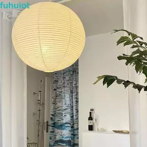 Vỏ đèn trần FUHUIOT, Tấm che đèn giấy hiện đại cổ điển, Phong cách Nhật Bản tròn cổ điển treo mặt dây chuyền đèn che nắng Tiệc sinh nhật đám cưới