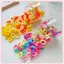 JRP 100 Chiếc Màu Lưới Sóng Co Giãn Tóc Bé Gái Scrunchie Dây Cao Su Dễ Thương Trẻ Em Phụ Kiện Tóc JRP