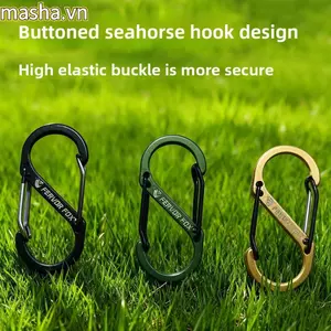 5 chiếc S Loại Carabiner, Móc khóa Mini 3 màu hợp kim nhôm, Chất lượng cao có khóa Móc khóa chống trộm