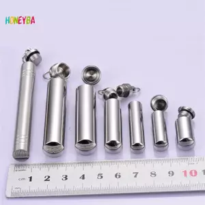 < Honeyba > Chai thép không gỉ Trang sức hỏa táng Ống xi lanh Ash Urn Mặt dây chuyền Nelace Đẹp