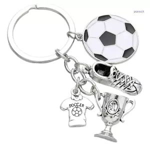 SUIT Sáng Tạo Móc Khóa Bóng Đá Dành Cho Người Hâm Mộ Thể Thao Có Danh Hiệu Bóng Đá Và Jerseies Motifs Chìa Khóa Tinh Tế Penda