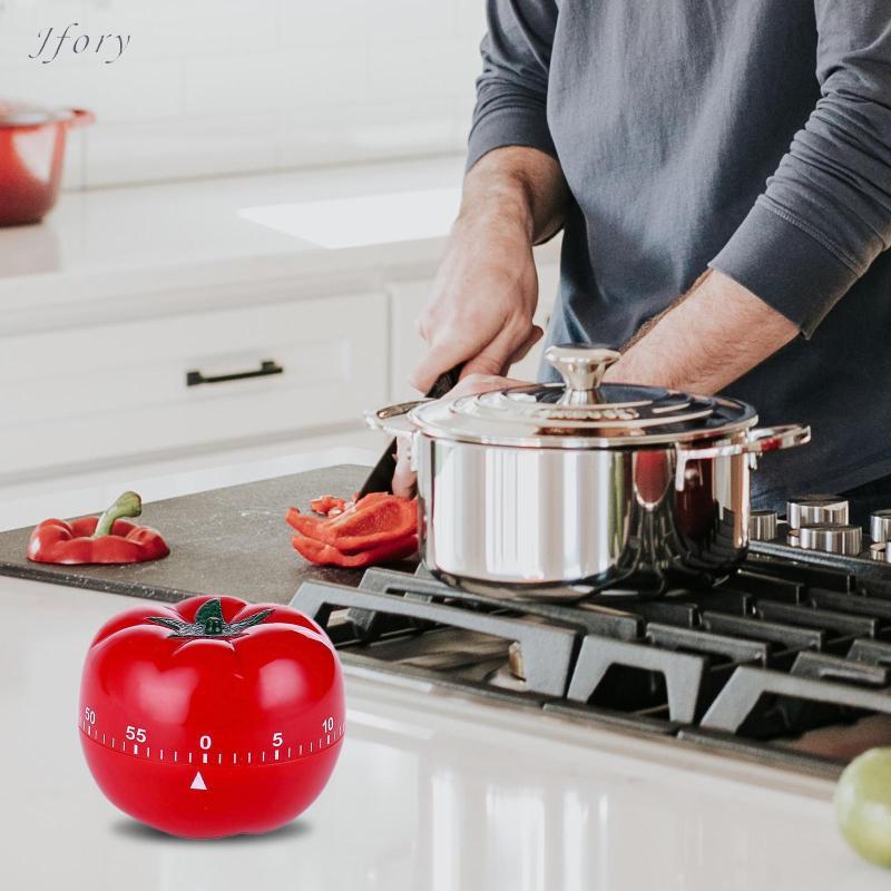 Nhà bếp cà chua dễ thương Jfory, đồng hồ đo giờ, báo thức, nhắc nhở thời gian để làm bánh tập thể dục