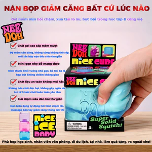 NeeDoh Nice Cube Khối nặn bóp siêu mềm Super Solid Squish giảm căng tay, an toàn cho trẻ trên 3 tuổi,quà tặng bất ngờ