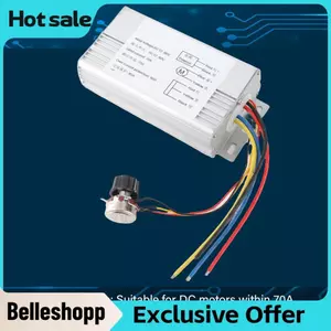 Belleshopp Bộ điều khiển tốc độ động cơ DC 12V-60V 70A Bộ điều chỉnh công suất cao 4000W với công tắc đảo ngược phía trước cho động cơ máy bơm Quạt sử dụng trong công nghiệp
