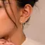 AqToCna 4 Dây Xích Huggie Bông Tai Dành Cho Nữ Thời Trang Hoa Tragus Vòng Bông Tai Sụn Số Lượng Lớn Xuyên Xoắn Trang Sức Lobe Bông Tai AqToCna