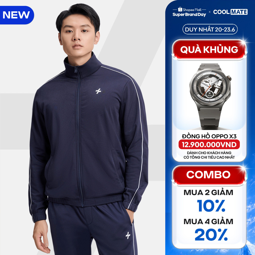 [MUA 4 GIẢM 20%]Áo khoác thể thao nam Flexline Active bền bỉ, nhanh khô, thoải mái Coolmate