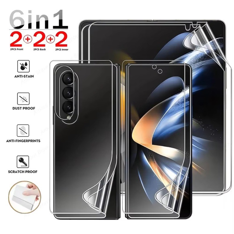 Phim Mềm Hydrogel 3 Trong 1 Ultra HD Cho Samsung Z Fold7 Fold6 Fold5 W26 W24 Điện Thoại Có Thể Gập Lại Hydrogel Bảo Vệ Màn Hình Cho Samsung Z Fold4 Fold3 Fold2 Fold SE Mặt Sau Mềm Phim