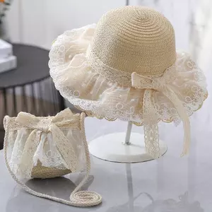 Mũ che nắng mùa hè cho trẻ em Mũ ren công chúa vành lớn