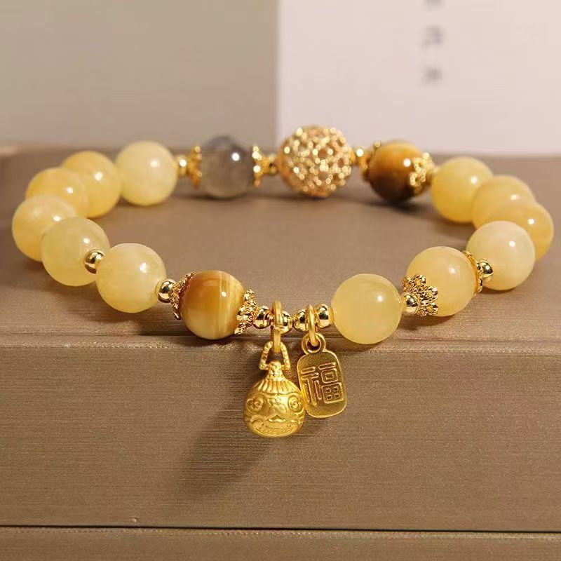 Vòng tay Citrine tự nhiên phong cách Trung Quốc mới