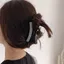 Phiên Bản Hàn Quốc Retro Tính Khí Cao Cấp Kim Cương Giả Thẳng Cá Mập Kẹp Thời Trang Đơn Giản Phù Hợp Với Nửa Miếng Kẹp Tóc Tóc
