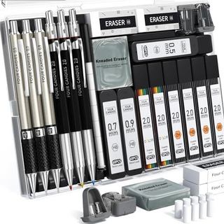 Four Candies 2mm Mechanical Pencil Set/Drawing Kit–Includes HB -4B Leads &Sharpener