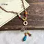LUImo Phong Cách Trung Hoa Gốm Hạt Mặt Dây Chuyền Nelace Handmade Có Thể Điều Chỉnh Retro Ne Trang Sức Nữ Mặc Hàng Ngày Quà Tặng SBS