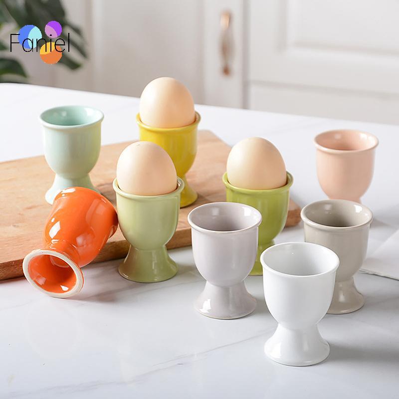 < shicong222 > Cốc đựng trứng bằng gốm Màu kẹo Cốc phục vụ sáng tạo cho nhà bếp Cốc đựng trứng ăn sáng Tiệc cung cấp trứng mới