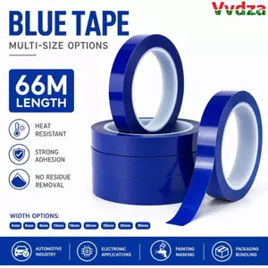 Băng đánh dấu VVDZA, Băng mã hóa chiều rộng 66 mét 3 / 5 / 8 / 10mm, Băng bảng trắng màu xanh