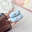 Ốp Tai Nghe Cho Airpods 4 Pro 3 2 Tóc Vàng Cô Gái Họa Tiết Hoạt Hình Màu Xanh Mềm TPU Chống Sốc Bluetooth Tai Nghe Không Dây Vỏ Bảo Vệ Chống Mất