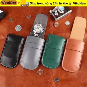 Phụ kiện đồng hồ WOODNEST, Túi đựng đồng hồ chống bụi bằng da PU, Hộp đựng đồng hồ trang sức Vỏ lật Túi đựng đồng hồ di động
