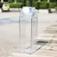 500 / 1000ML Bình Nước Thùng Sữa Vuông Cà Phê Nước ép Trà Sữa Trong Suốt Bảo Quản Sữa Cho Thể Thao Ngoài Trời Cắm Trại Tập Gym ELWW