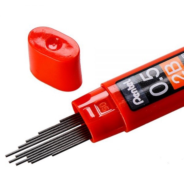 Ruột chì kim Pentel ngòi chì bấm 2B đủ các size ngòi 0.2/0.3/0.5/0.7/0.9mm