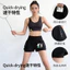 Quần short Li Ning khô nhanh mùa hè, chạy bộ thông thường, đi xe đạp, thể thao, quần short chống chói dành cho nữ tập luyện ngoài trời, quần short ba phần tư lưng cao