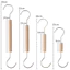 Gỗ Chắc Chắn Móc Dài Hình Chữ S Móc Kim Loại Tròn S Móc Quần Áo Cửa Hàng S-Hook S-Hook Vàng Sắt Móc Móc Treo Móc Treo HD43