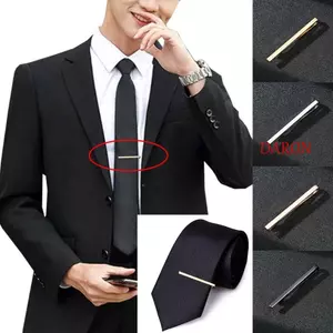 DARON Kẹp Cà Vạt Kim Loại Chính Thức Dịp Phụ Kiện Quý Ông Trang Sức Thời Trang Mạ Vàng Cưới Cà Vạt Pin Kinh Doanh Khóa Kẹp