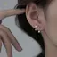 PNPIA- 1 Cặp Ngôi Sao Tai Bông Tai Pha Lê Vít Bông Tai Thời Trang Đơn Giản Ngôi Sao Đinh Bông Tai Nữ Trang Sức