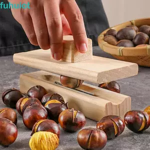 Dụng cụ mở đai ốc FUHUIOT, Dụng cụ mở đai ốc an toàn bằng tay, Dụng cụ gọt vỏ Hyacinth bằng gỗ tiện lợi bền bỉ Nhà bếp
