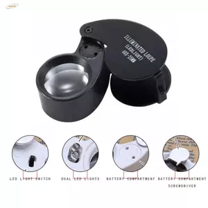 Kính lúp có thể gập lại ZENZON, Kính lúp Lúp 40X được chiếu sáng cầm tay, Công cụ sửa chữa đèn LED ống kính 25mm có đường kính bỏ túi