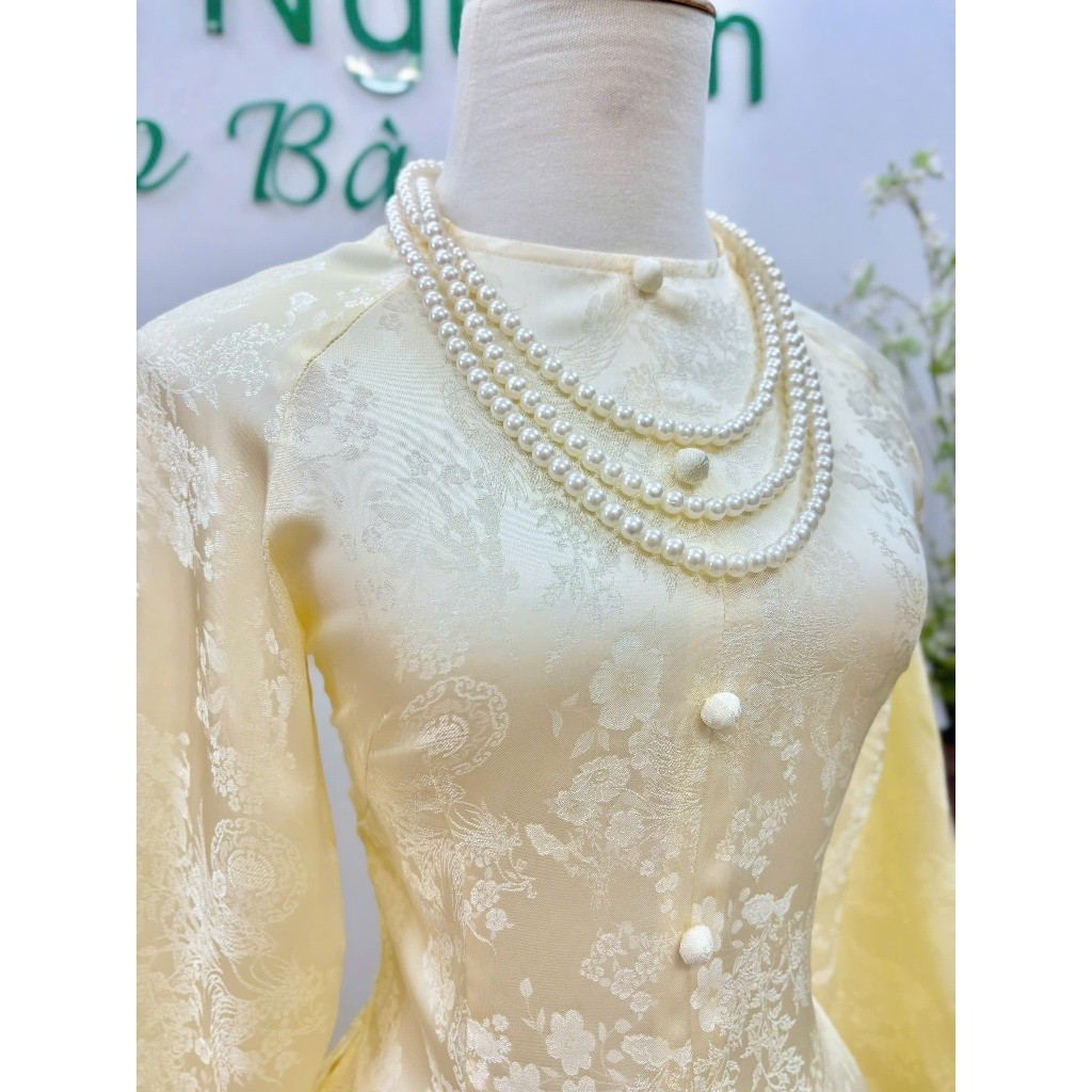 B.A210 - Áo Bà Ba GấM PhượNg HoàNg Cát Hỷ Cổ TròN Nút BọC Nụ Dây Kéo (Quần Dây Kéo Cùng Chất)