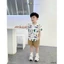 Set sơmi cổ ve in trần khủng long bé trai (9-25 kg)