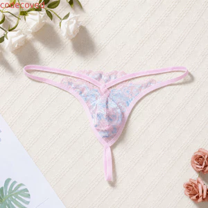 COCODECOVED Nam Ren Thông, Eo Thấp Trong Suốt Lưới Sheer Quần Lót, Quần Lót Bulge Túi Quần Lót Quần Lót T-back Quần Đùi Nam Đồ Lót Người Yêu Quà Tặng