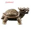Tượng đúc rùa rồng bằng đồng 3D Động vật nhỏ Tượng kim loại Trang trí nội thất Máy tính để bàn Thủ công Điêu khắc cảnh quan Quà tặng trang trí