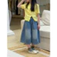 Quần Trẻ Em 2026 Bé Gái Phiên Bản Hàn Quốc Retro Denim Mềm Mại Quần Ống Rộng Trẻ Em Quần Crop Rời